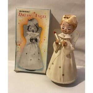 Vintage Musical CHRISTMAS ANGEL Candle Original Box
